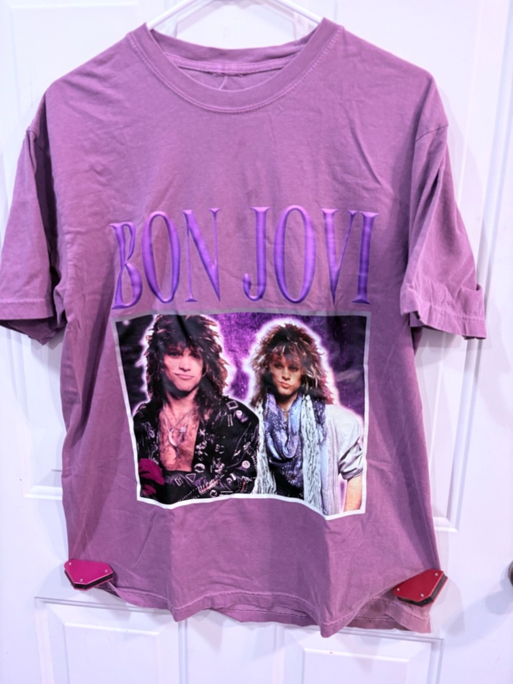 Women’s ' Purple Graphic Tee Bon Jovi